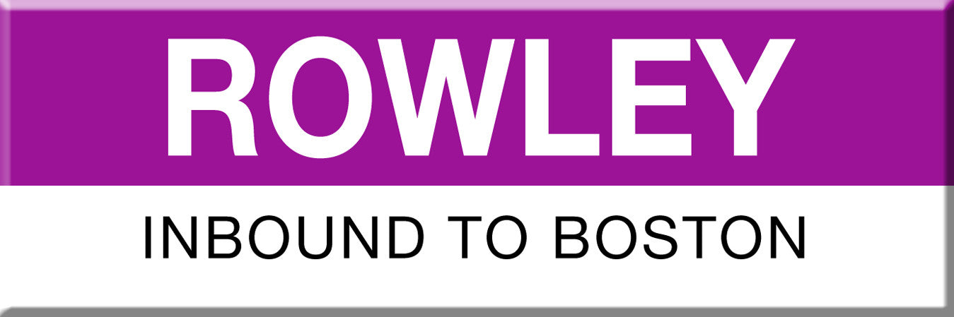 Commuter Rail Station Magnet: Rowley; Inbound to Boston