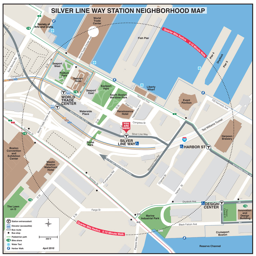 Silver Line Station Neighborhood Map: Silver Line Way (Apr. 2018)