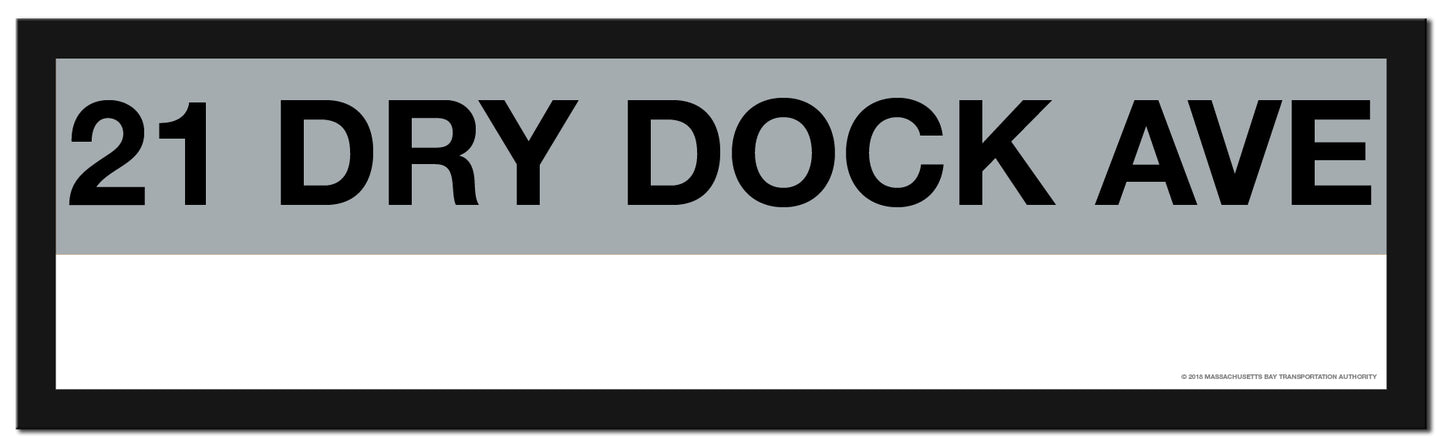 Boston MBTA SILVER LINE Framed Replica Station Signs