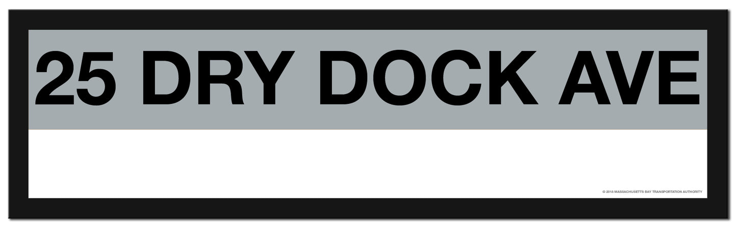 Boston MBTA SILVER LINE Framed Replica Station Signs