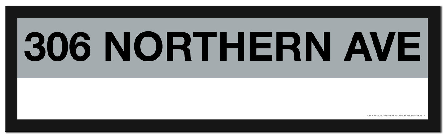 Boston MBTA SILVER LINE Framed Replica Station Signs