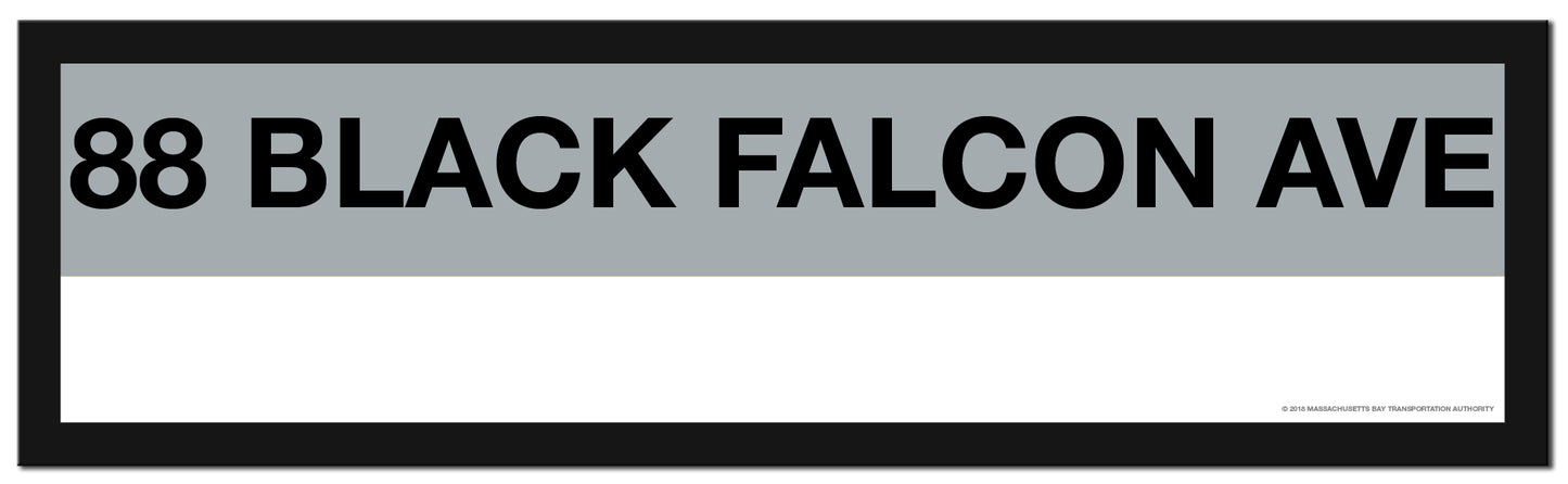 Boston MBTA SILVER LINE Framed Replica Station Signs