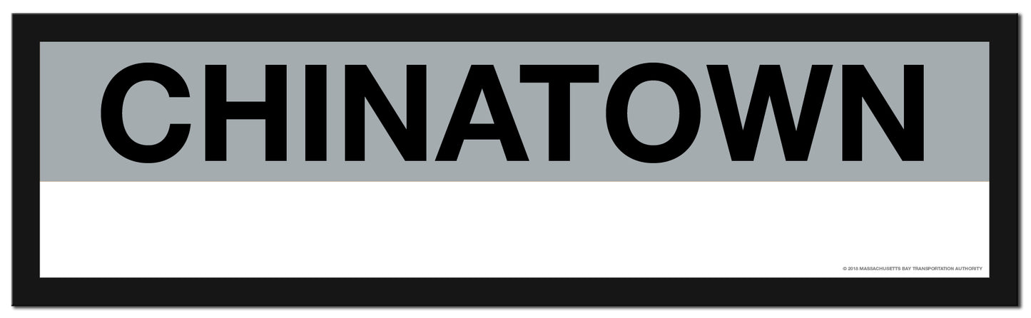 Boston MBTA SILVER LINE Framed Replica Station Signs