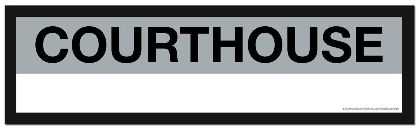 Boston MBTA SILVER LINE Framed Replica Station Signs