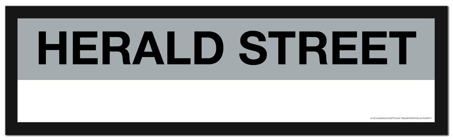 Boston MBTA SILVER LINE Framed Replica Station Signs