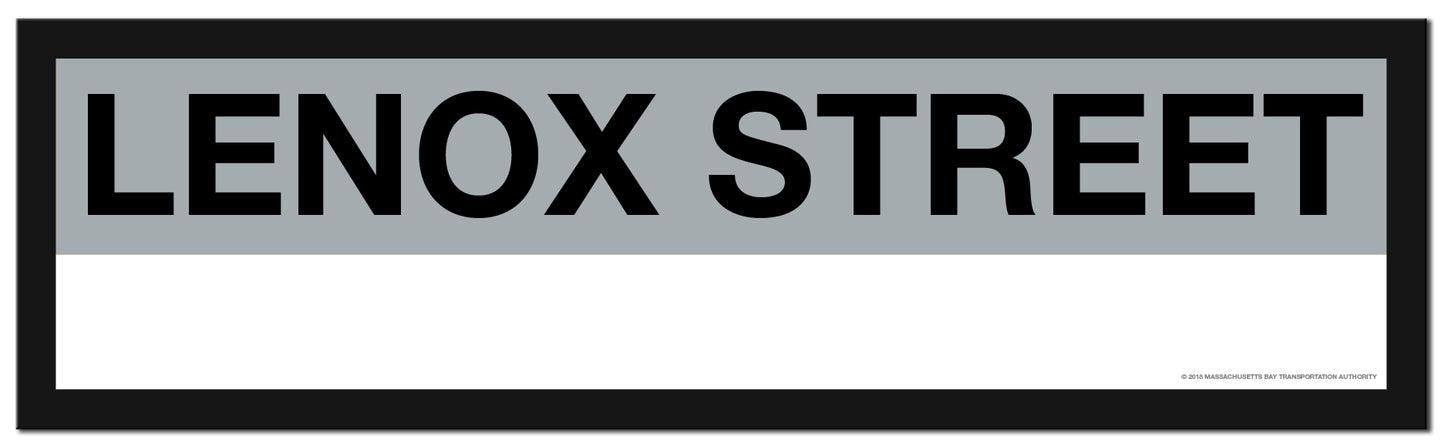 Boston MBTA SILVER LINE Framed Replica Station Signs