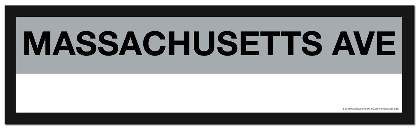 Boston MBTA SILVER LINE Framed Replica Station Signs