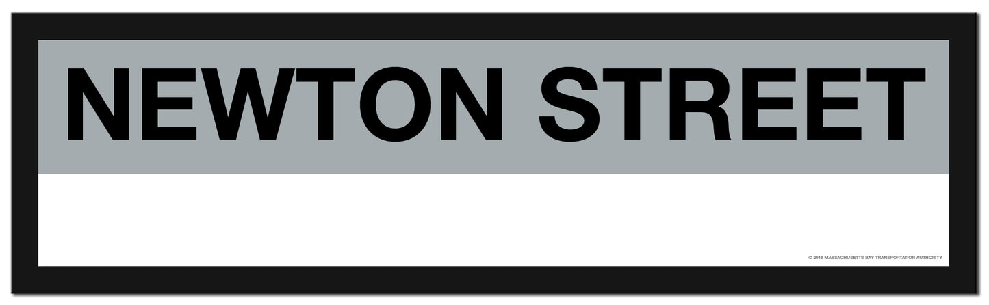 Boston MBTA SILVER LINE Framed Replica Station Signs
