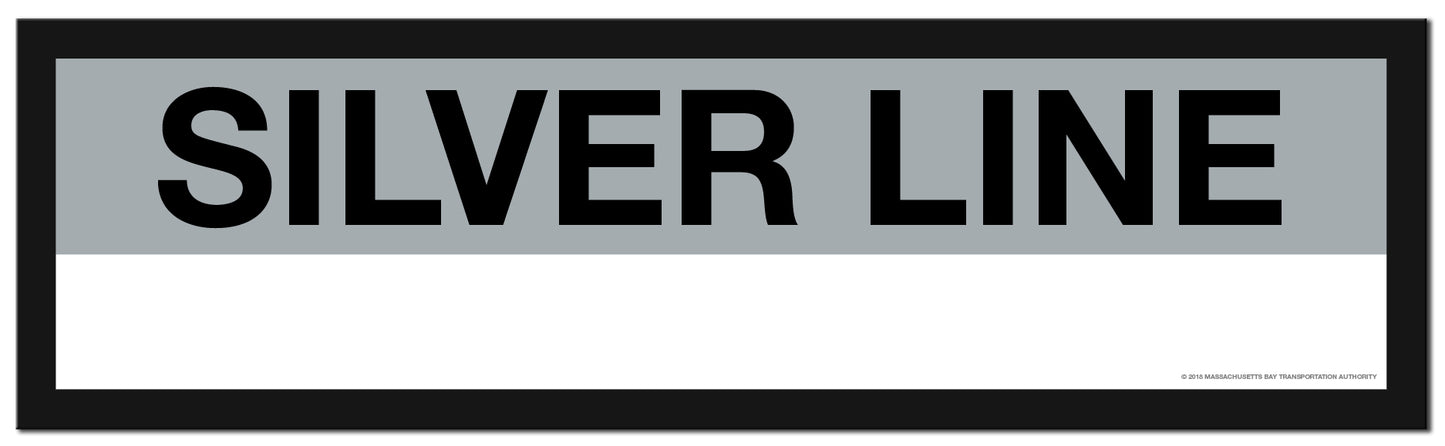 Framed MBTA Silver Line Station Sign