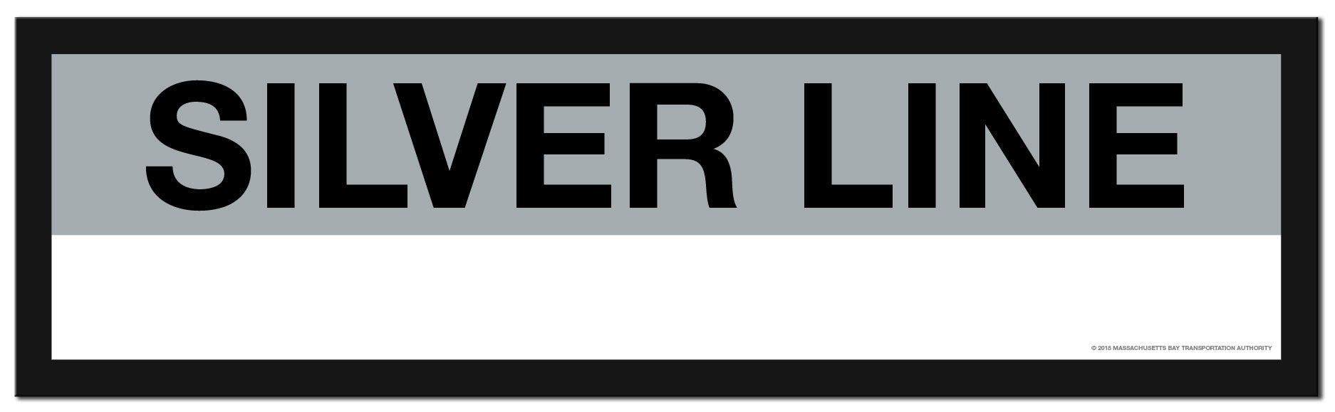 Framed MBTA Silver Line Station Sign
