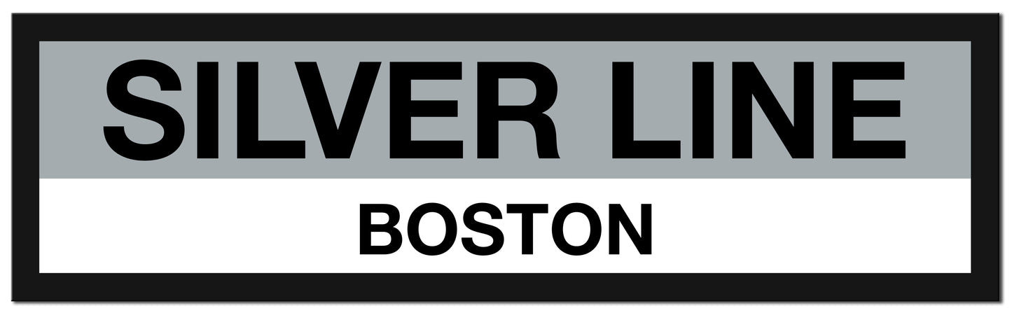 Boston MBTA SILVER LINE Framed Replica Station Signs