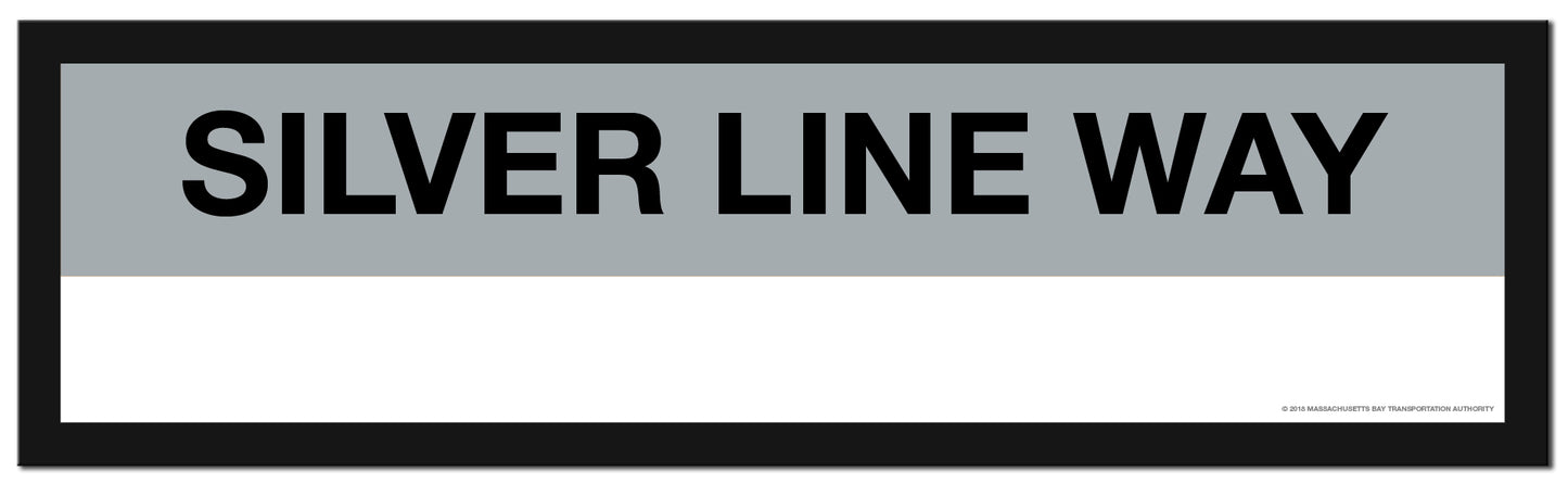 Boston MBTA SILVER LINE Framed Replica Station Signs