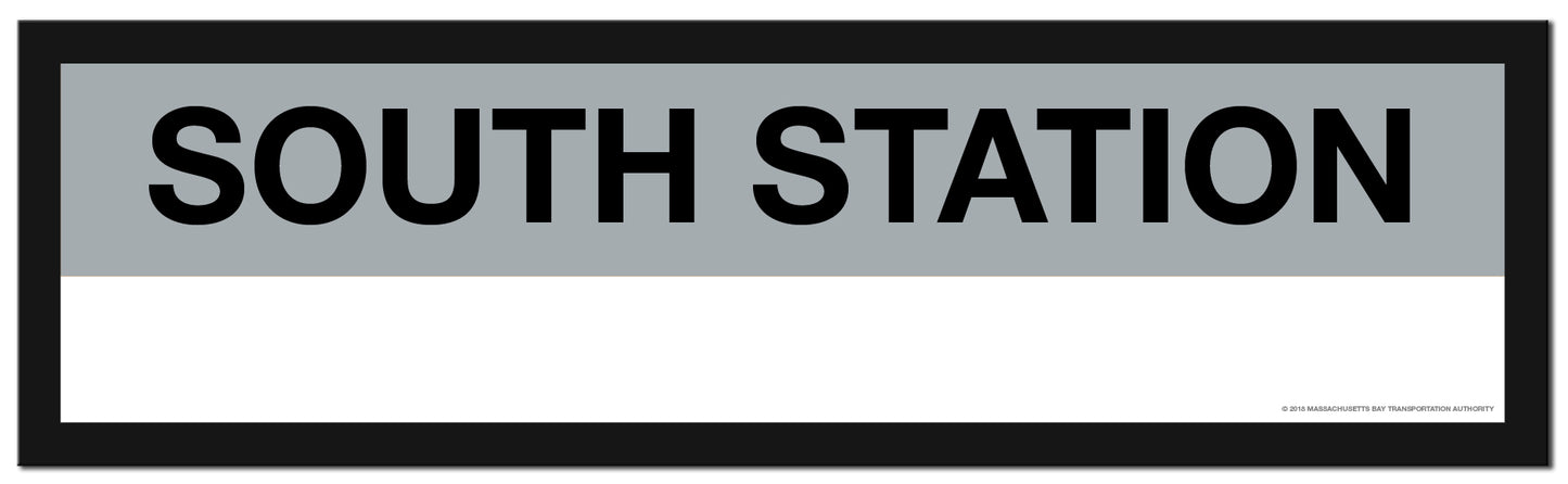 Boston MBTA SILVER LINE Framed Replica Station Signs