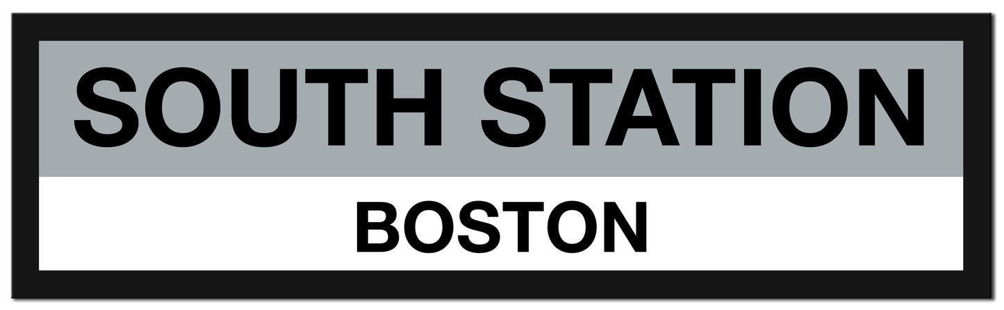 Boston MBTA SILVER LINE Framed Replica Station Signs