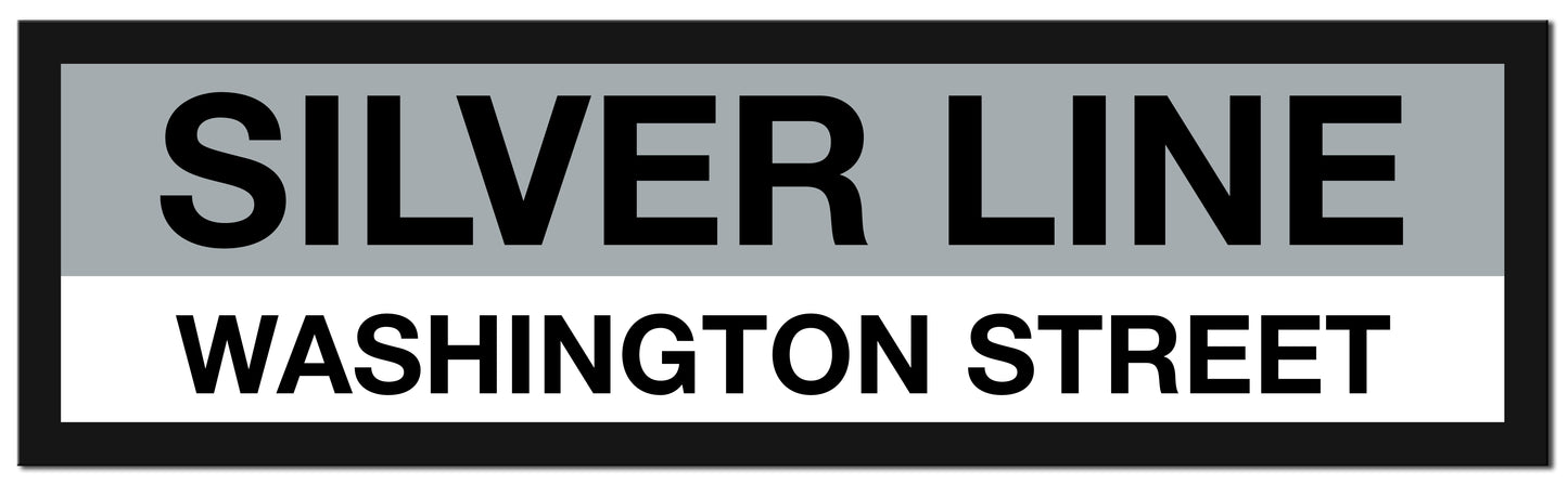 Boston MBTA SILVER LINE Framed Replica Station Signs
