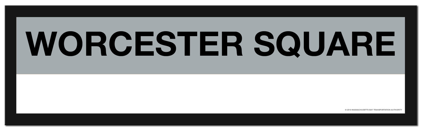 Boston MBTA SILVER LINE Framed Replica Station Signs