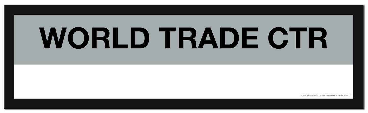 Boston MBTA SILVER LINE Framed Replica Station Signs