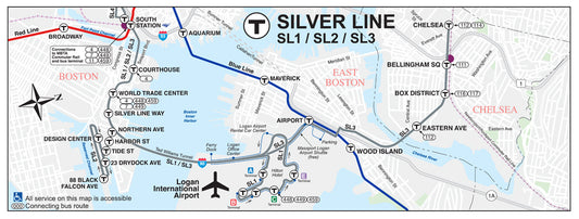 Silver Line Waterfront Map SL1/SL2/SL3