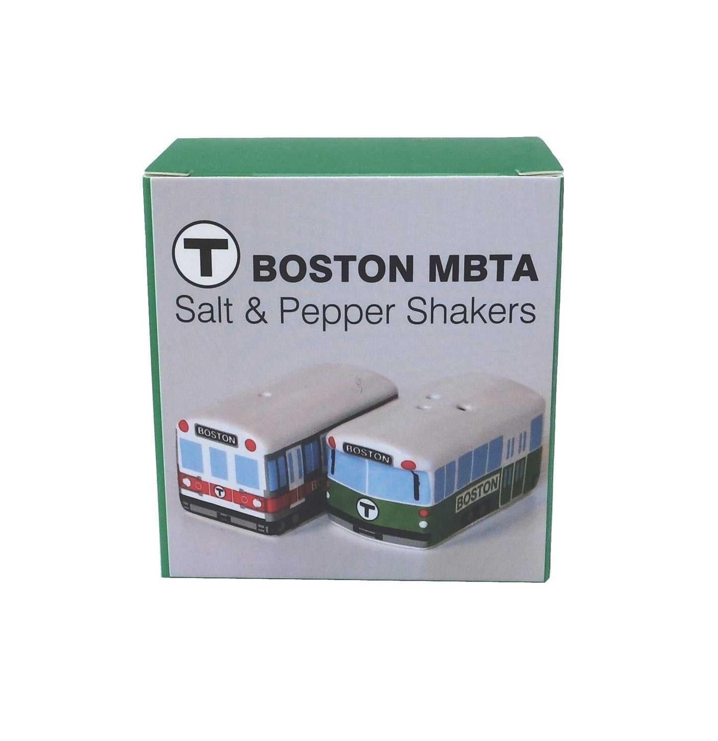 MBTA Vehicle Salt & Pepper Shakers (Red & Green)