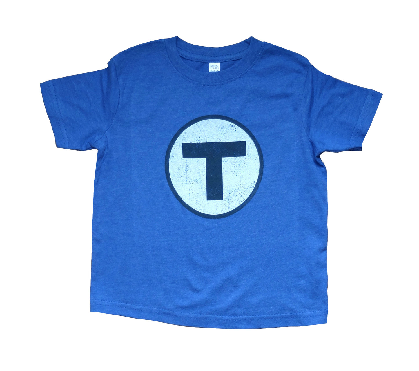 Blue T-Shirt with White & Black MBTA "T" Logo