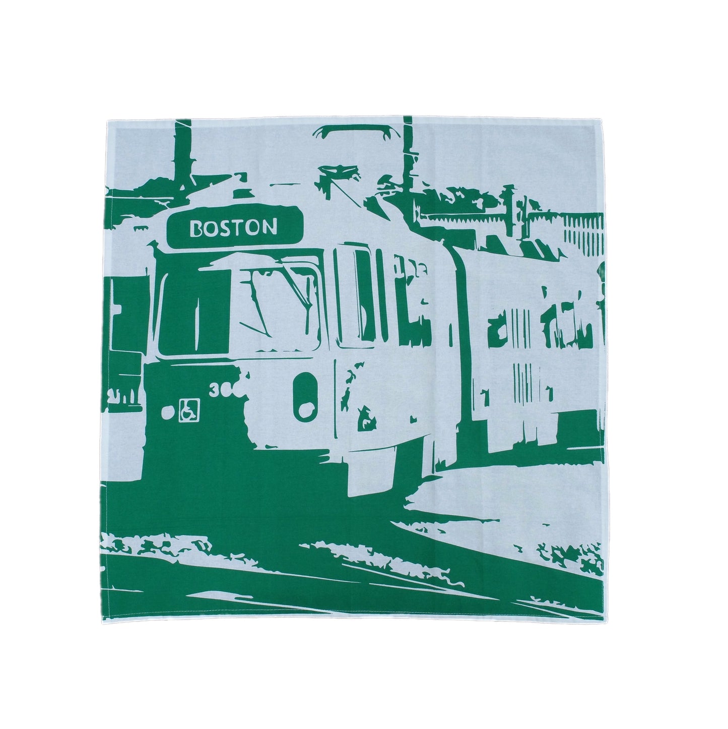 Boston MBTA Green Line Trolley Tea Towel