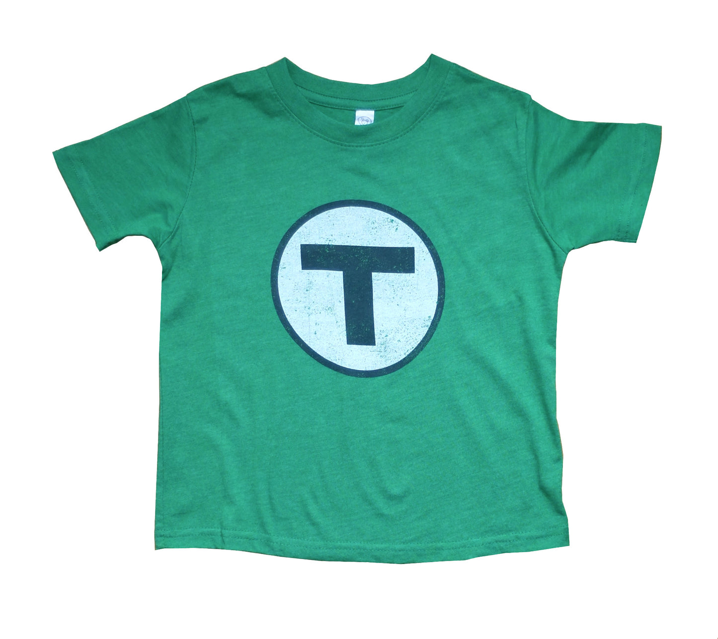 Green T-Shirt with White & Black MBTA "T" Logo