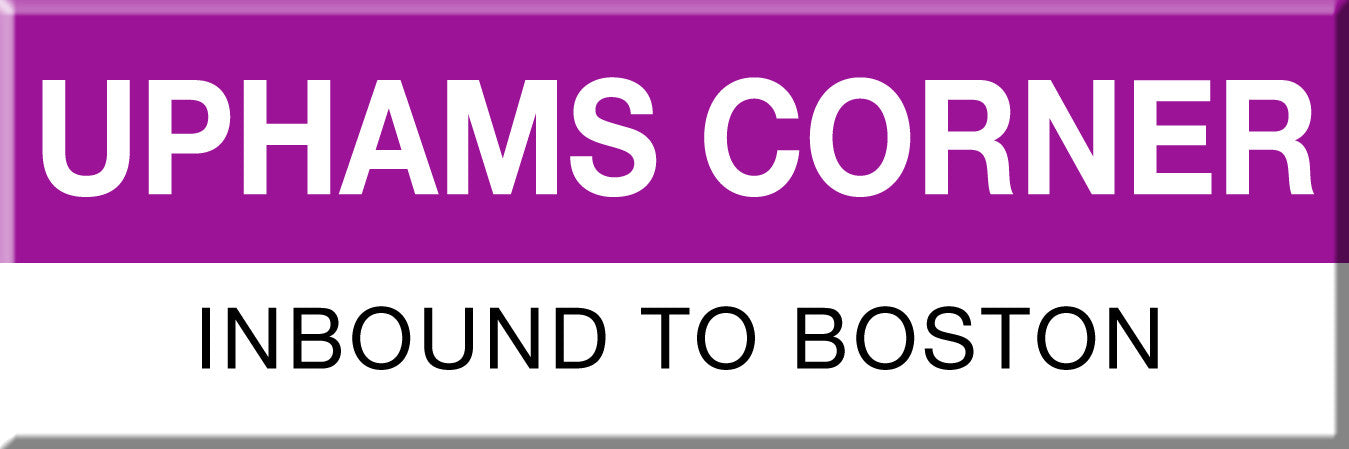 Commuter Rail Station Magnet: Uphams Corner; Inbound to Boston
