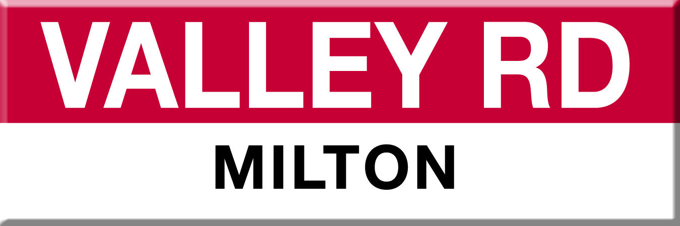 Red Line Station Magnet: Valley Rd; Milton