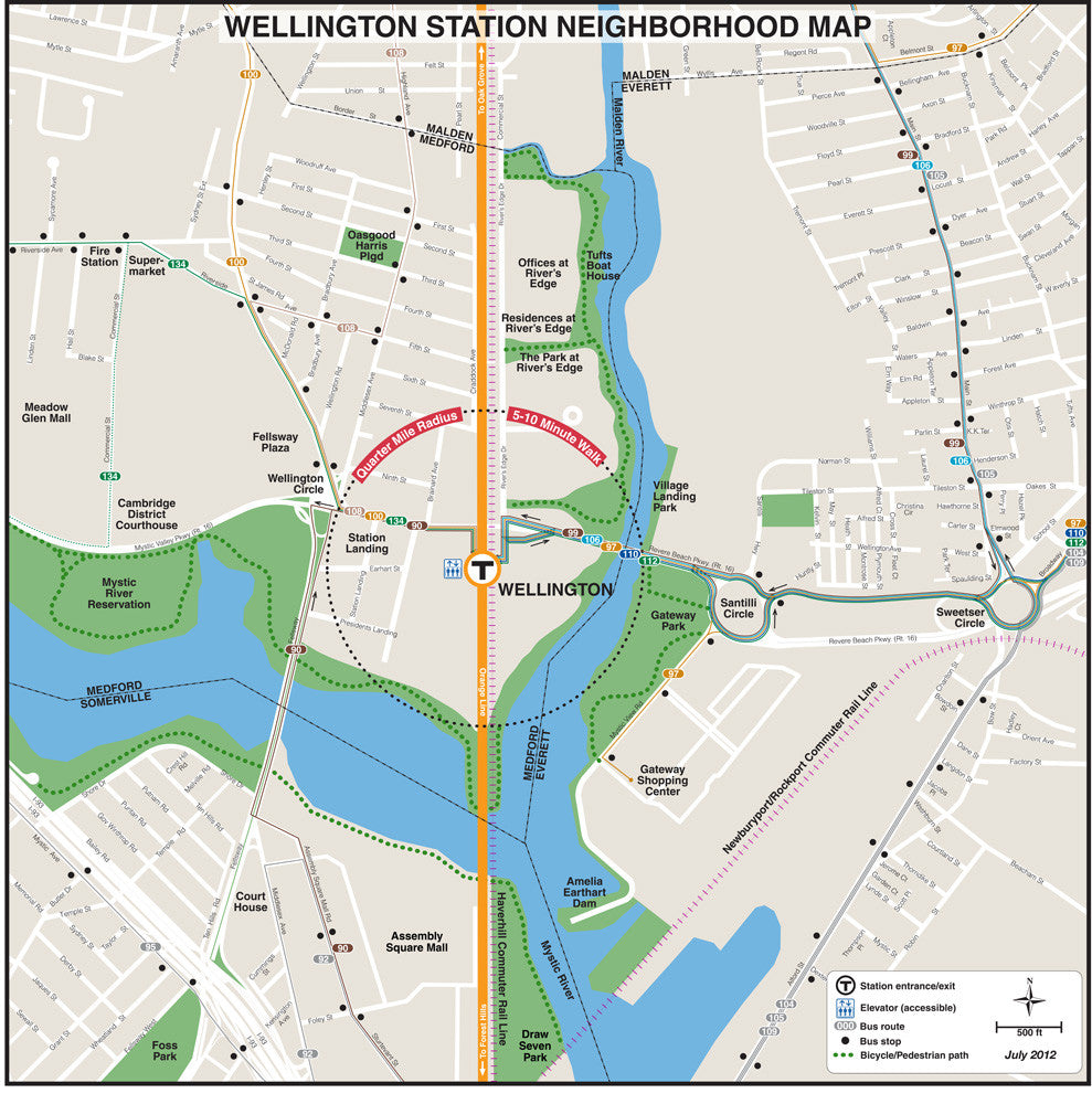 Orange Line Station Neighborhood Map: Wellington (Jul. 2012)