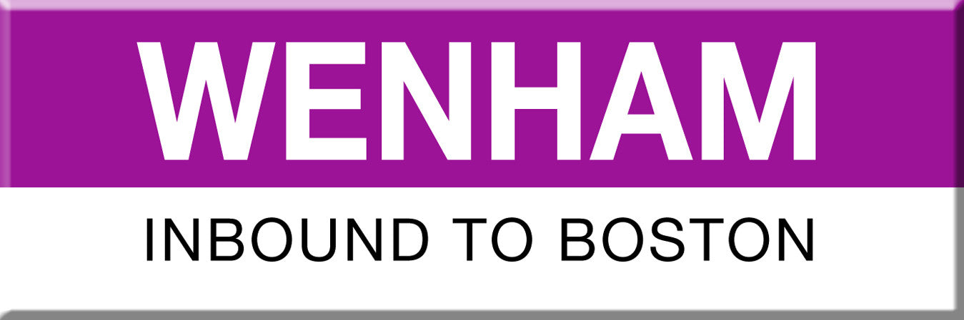 Commuter Rail Station Magnet: Wenham; Inbound to Boston