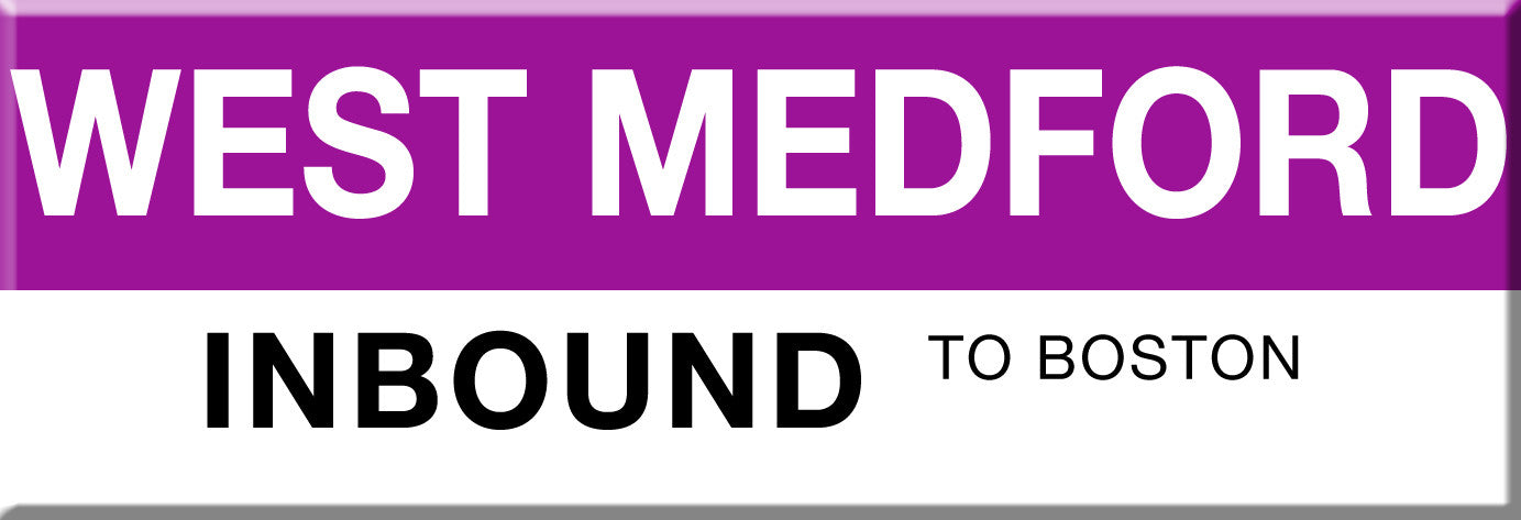 Commuter Rail Station Magnet: West Medford; Inbound to Boston