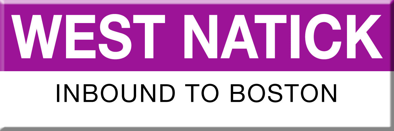 Commuter Rail Station Magnet: West Natick; Inbound to Boston