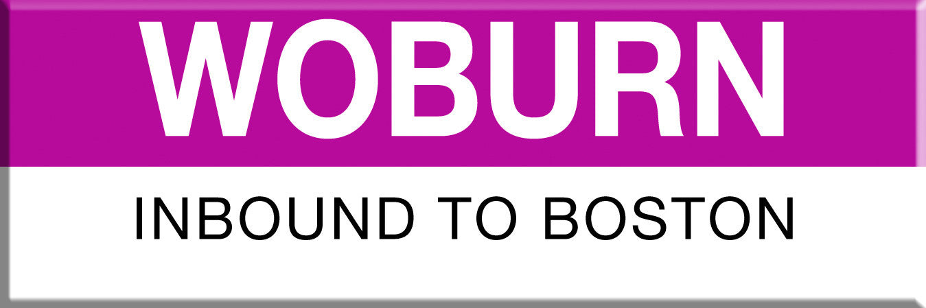 Commuter Rail Station Magnet: Woburn; Inbound to Boston