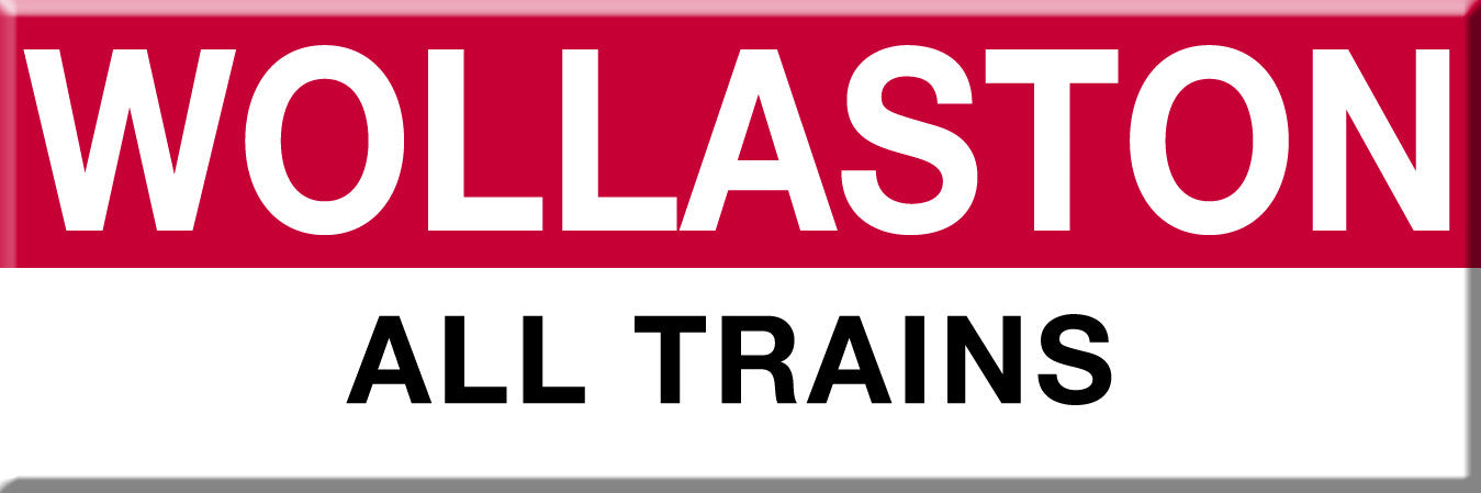 Red Line Station Magnet: Wollaston; All Trains