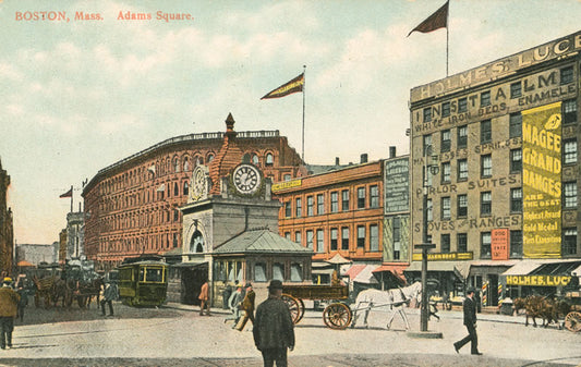 Vintage Postcard: Adams Square Station Head House