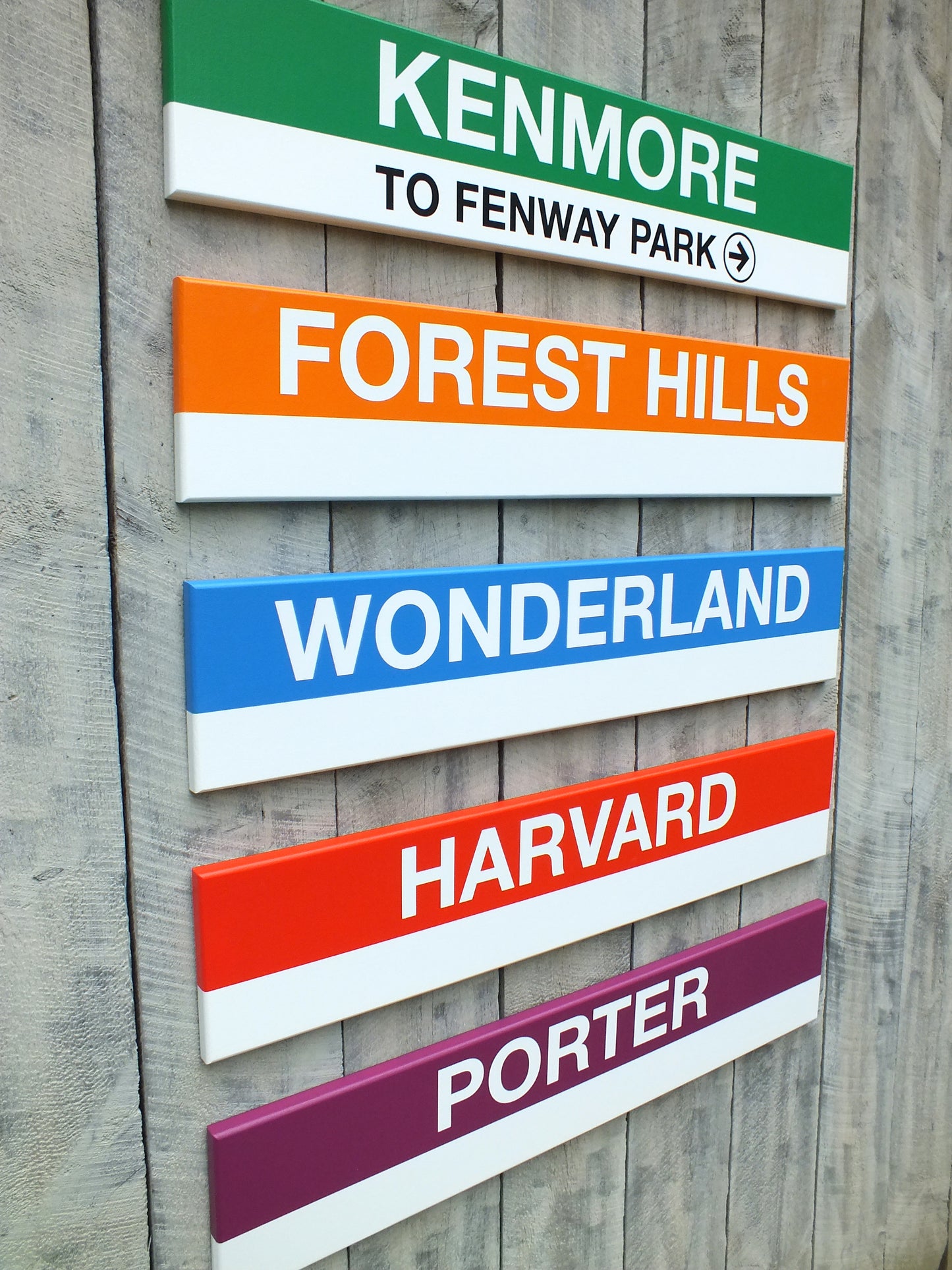 MBTA Commuter Rail - SOUTHSIDE DESTINATIONS - Replica Wood Station Signs (22")
