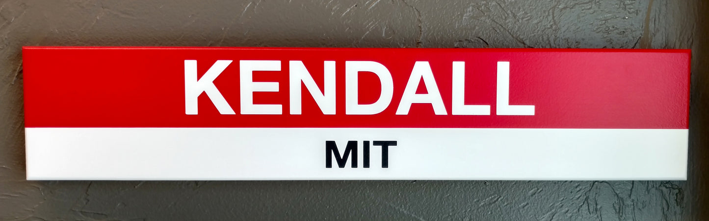 MBTA Red Line Replica Wood Station Signs (22")
