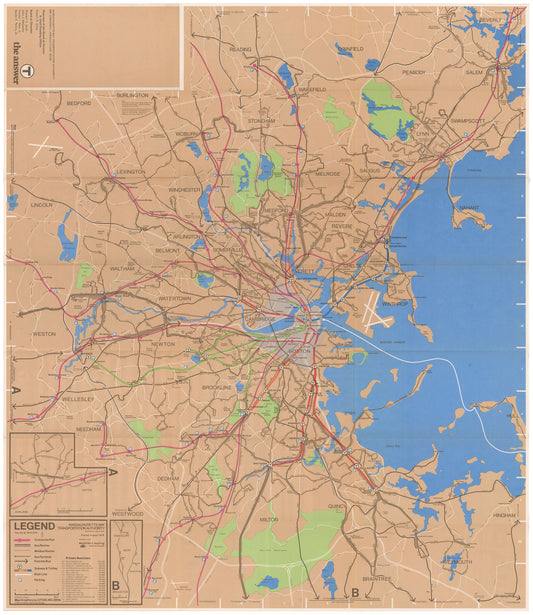 1975 MBTA System Map (Side A)