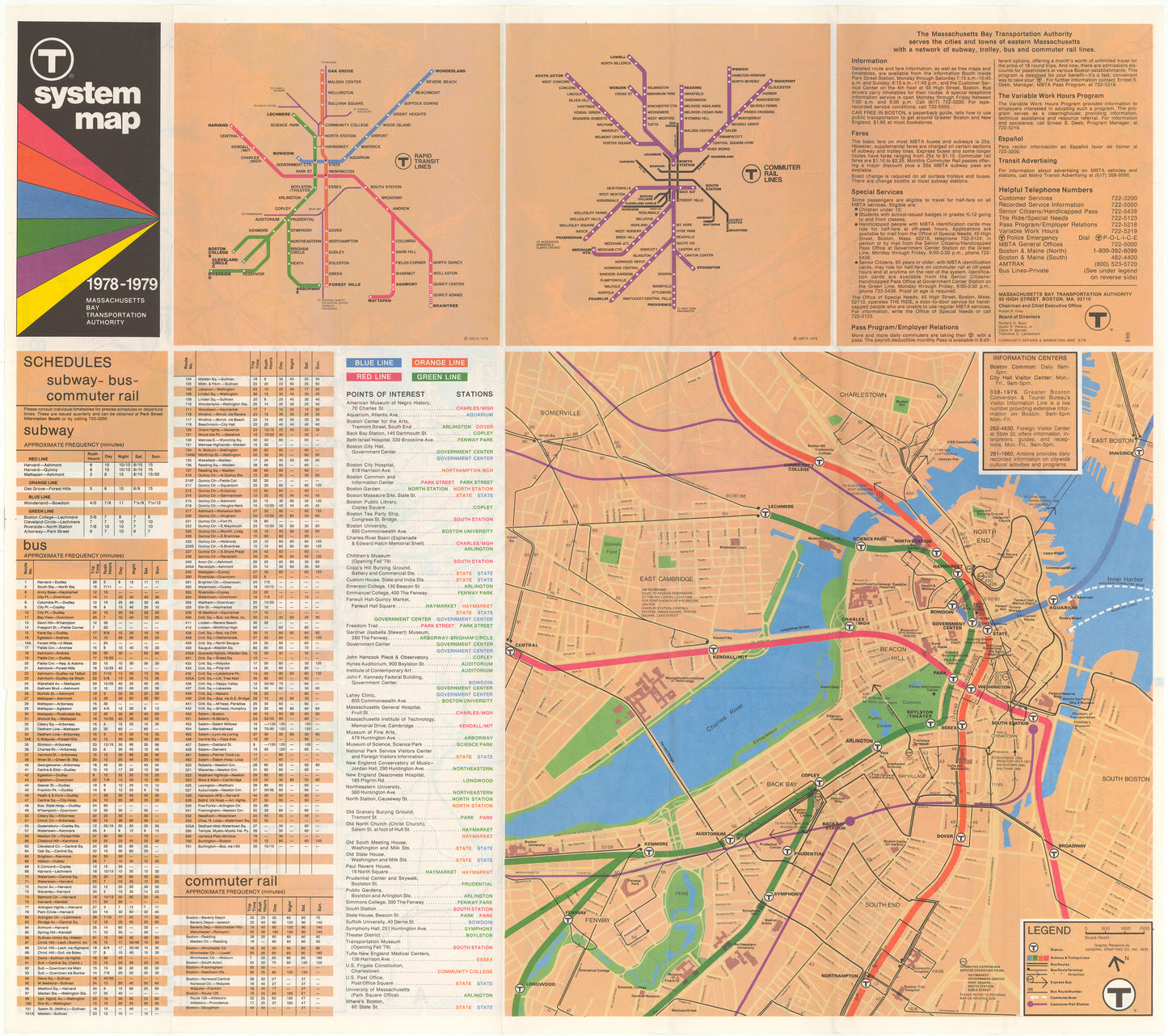 1978-79 MBTA System Map (Side B)