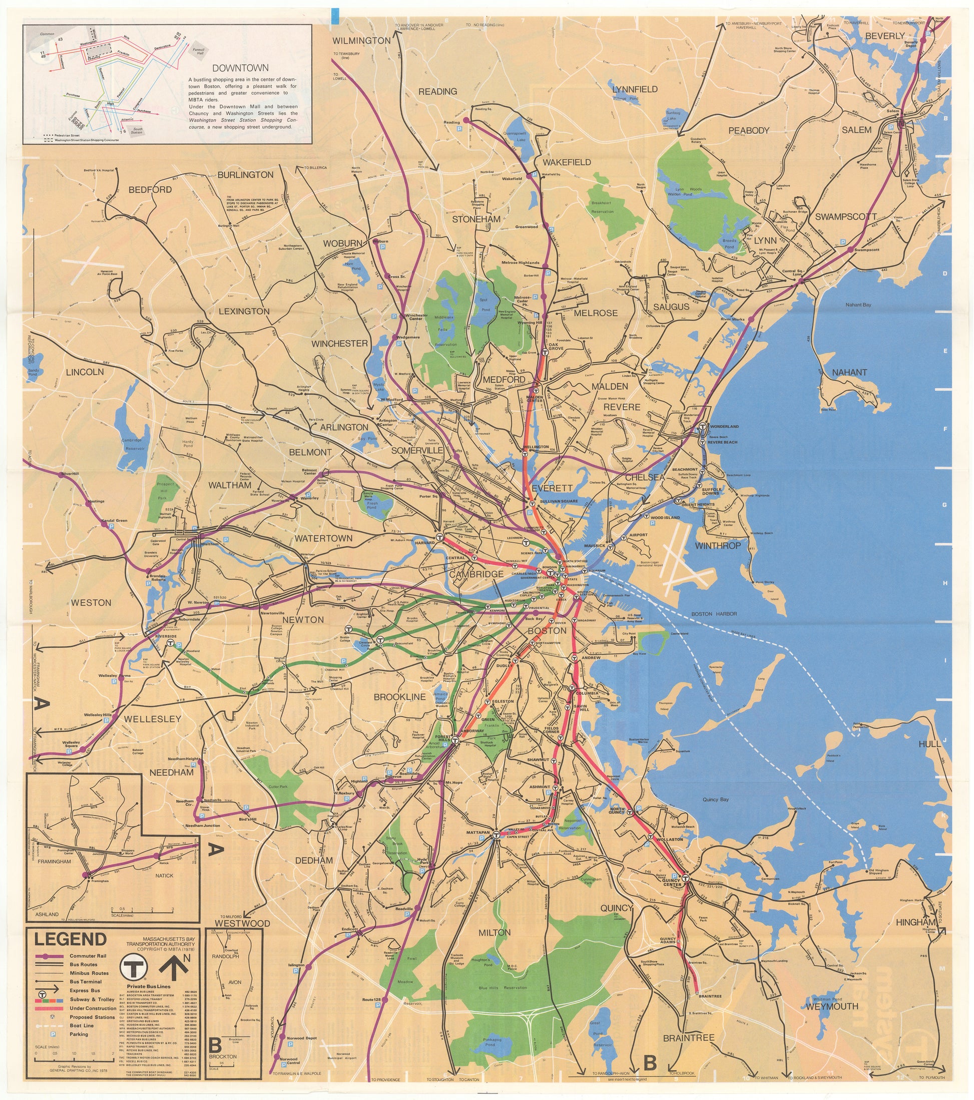 1978-79 MBTA System Map (Side A)