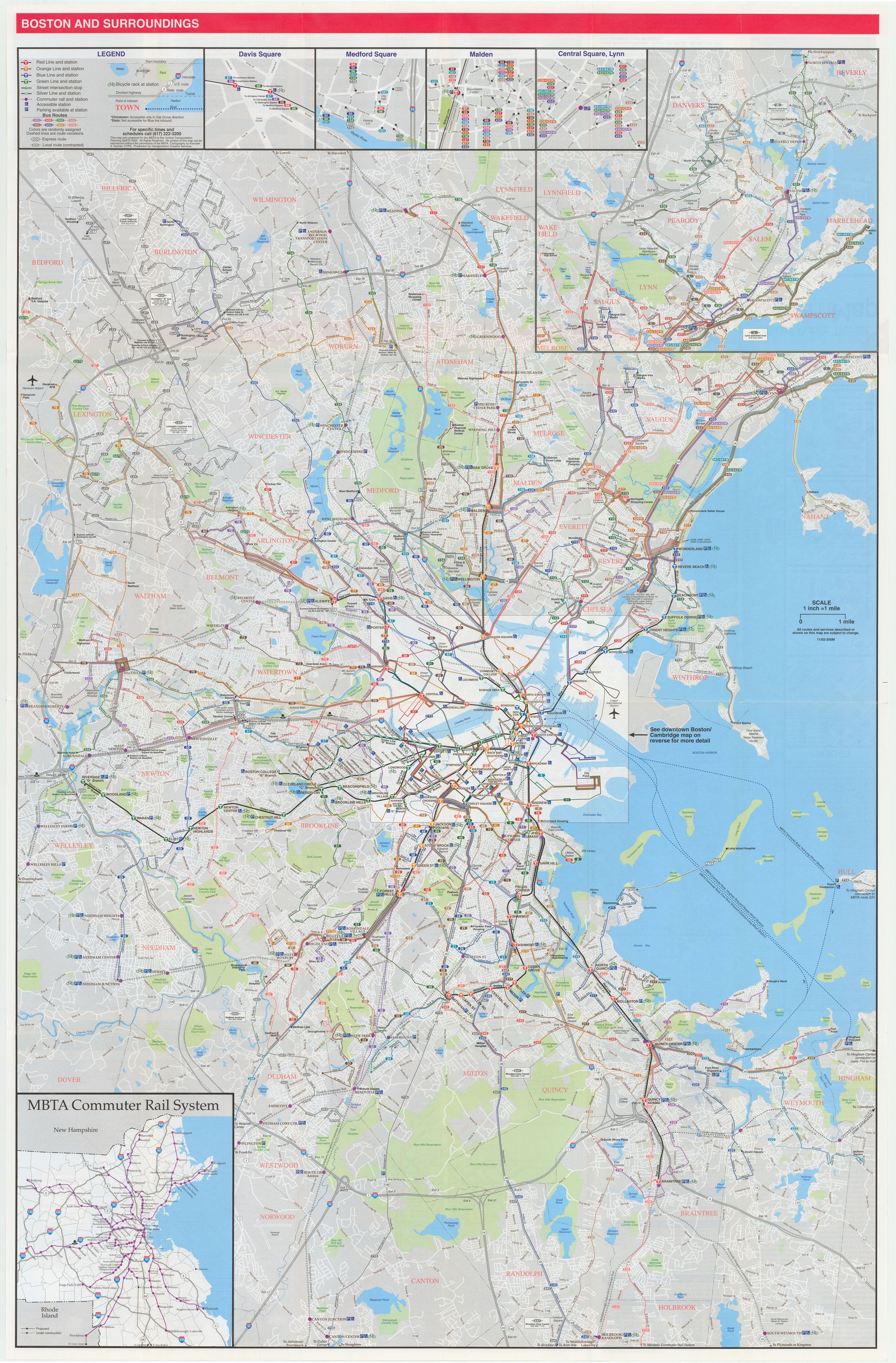 2002 MBTA System Map (Side A)