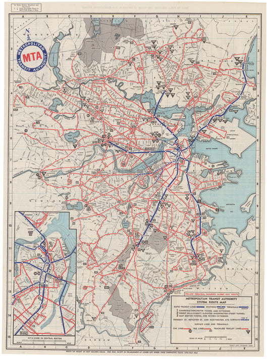 1956 MTA System Map