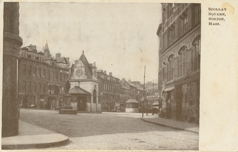 Vintage Postcard: Scollay Square with Head Houses for Subway Station