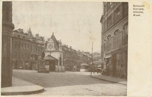 Vintage Postcard: Scollay Square with Head Houses for Subway Station