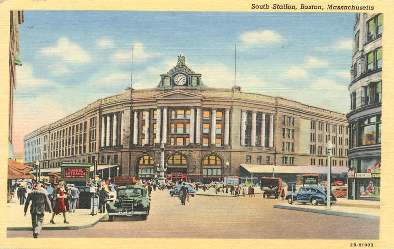Vintage Postcard: South Station Boston