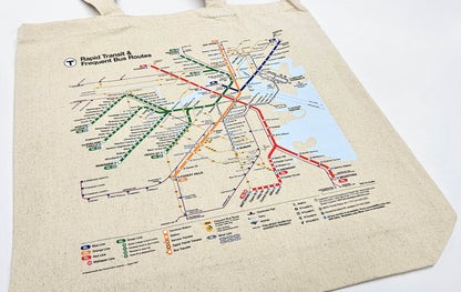 Boston MBTA Map Canvas Tote Bag