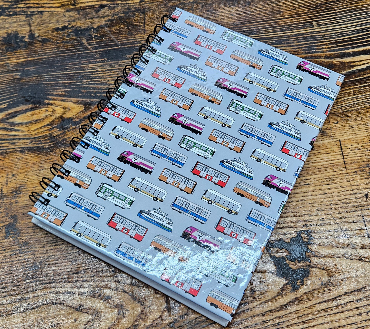 MBTA Vehicles Spiral Bound Notebook