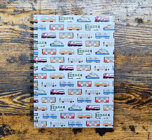 MBTA Vehicles Spiral Bound Notebook