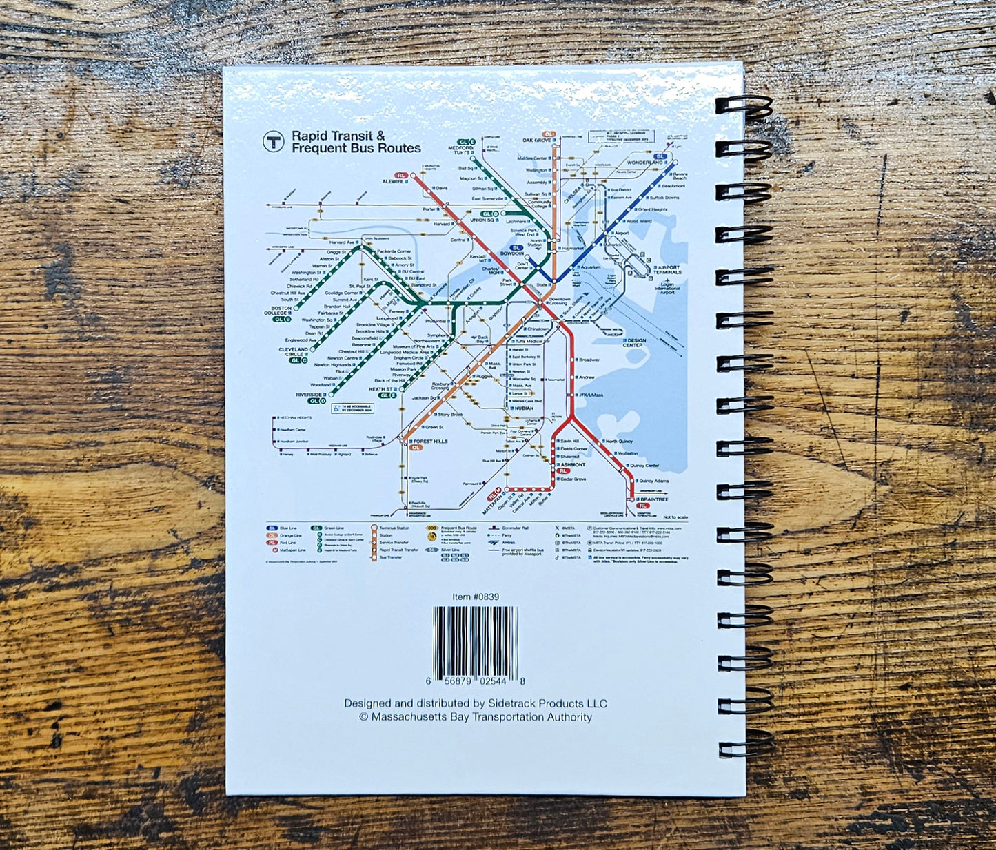 MBTA Vehicles Spiral Bound Notebook