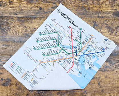 Boston MBTA Map Hand Towel